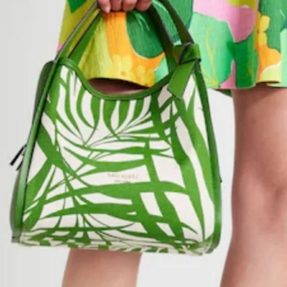 kate spade Bags Kate Spade Knott Palm Fronds Medium Crossbody Tote